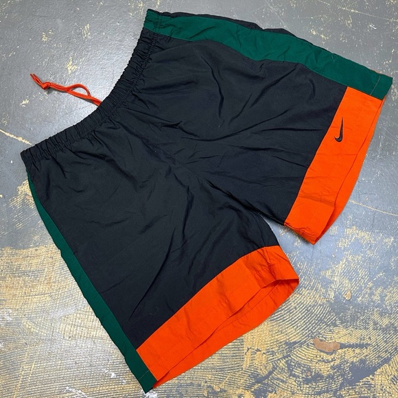 Nike Other - Nike Swim Trunks Sportswear Vintage Grey Orange Green White Tag